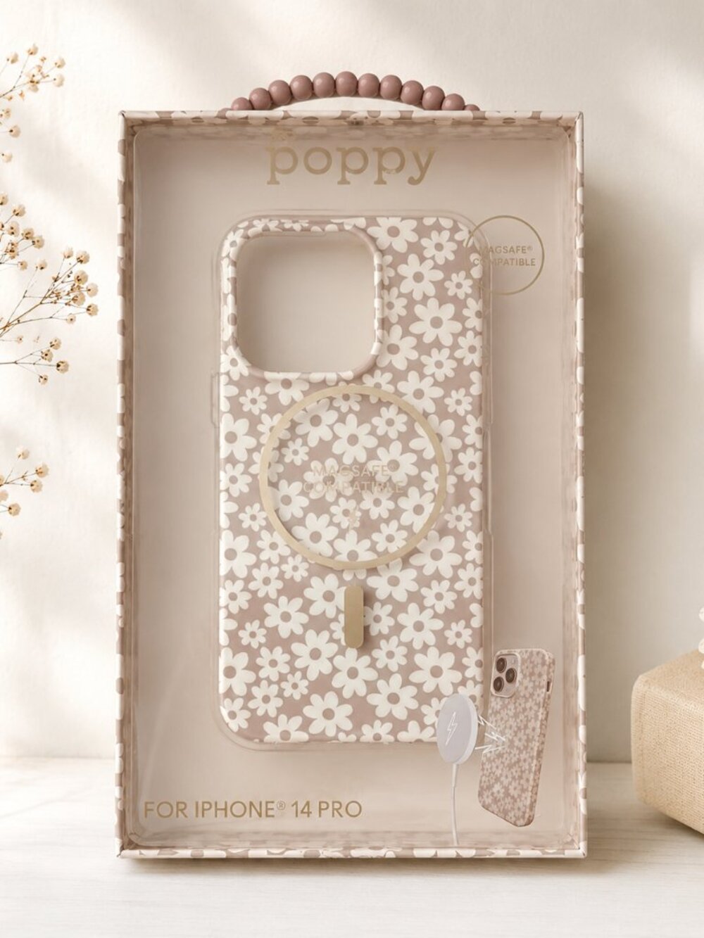 Poppy Floral iPhone 14 Pro MagSafe Compatible Case – New